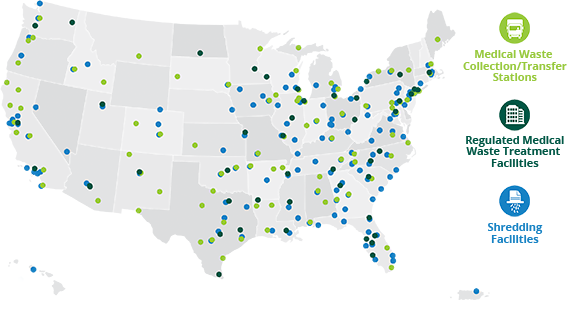 Map of Stericycle United States network
