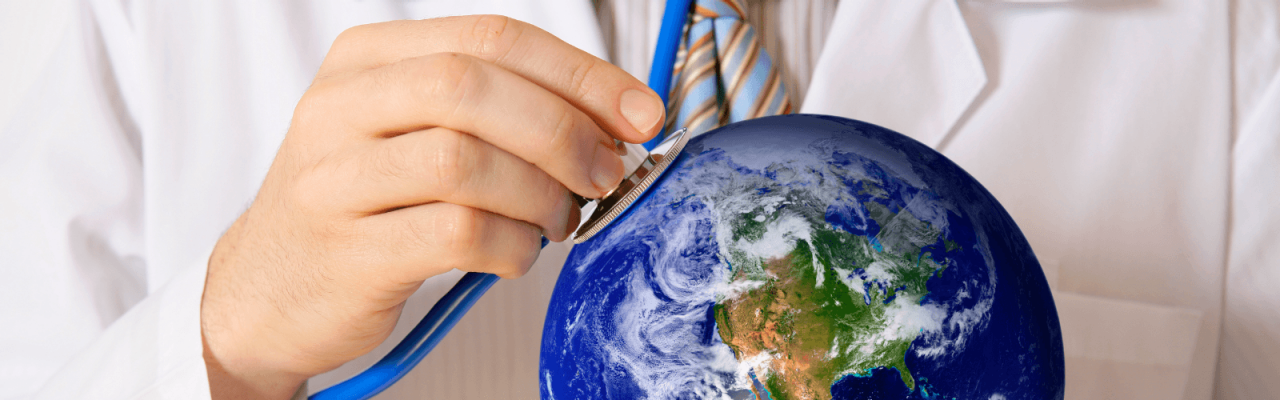 Stethoscope on earth