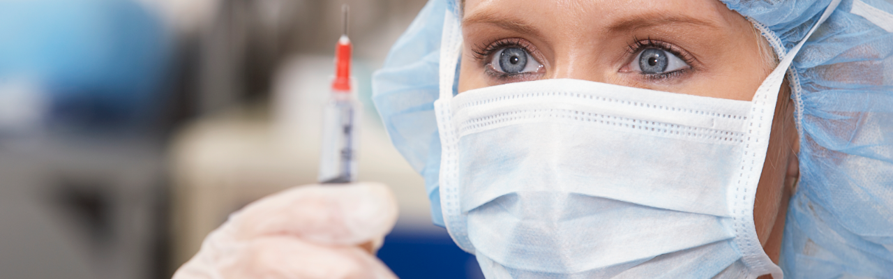 Nurse with syringe